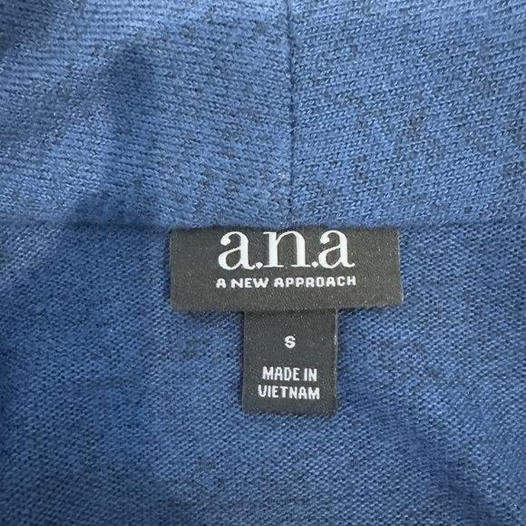 A.N.A Dark Blue Front Open Lightweight Long Sleeve Cardigan (S) - Picture 6 of 7